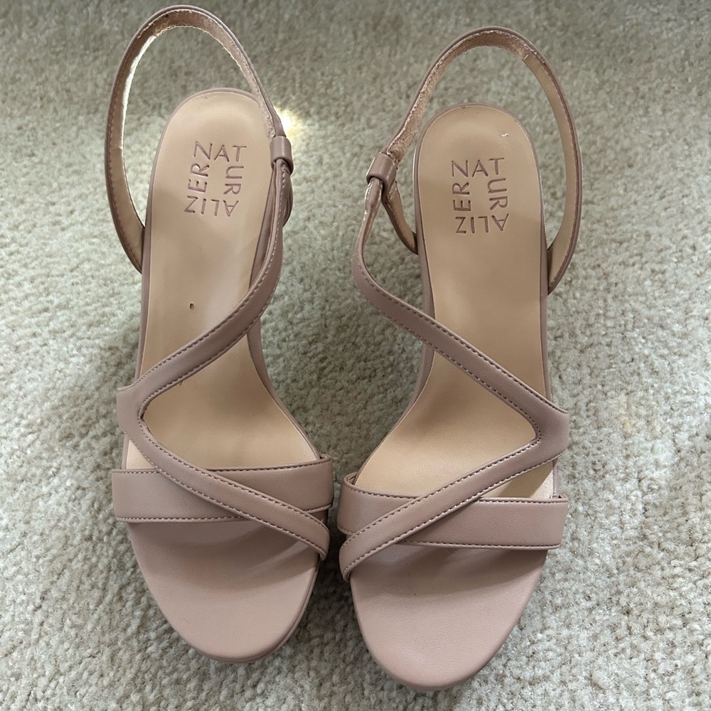 Naturalizer Women’s Blush Strappy Slingback Heels - Picture 1 of 5